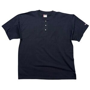 Dickies Men's Black Short Sleeve Henley Shirt Size 3XL *READ*